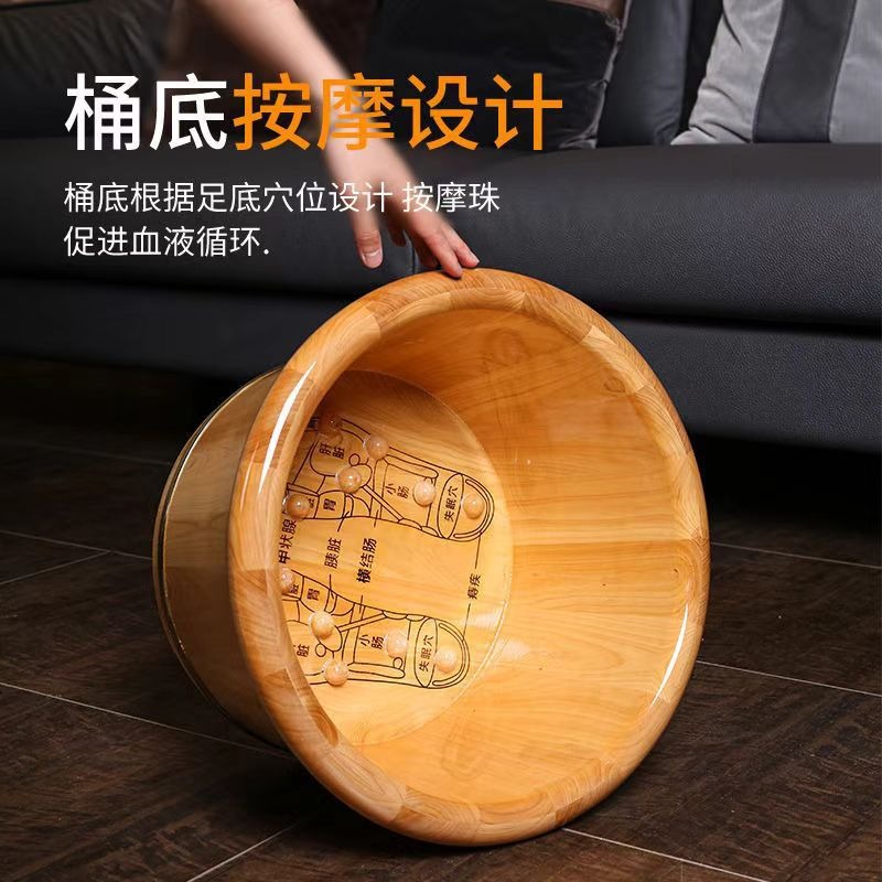 Cubo de madera de cedro para r - Spa Massager reseña y precio