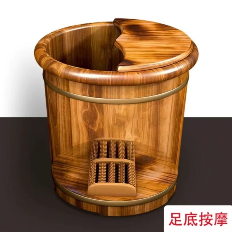 Cubo de madera para remojar lo - Spa Massager reseña y precio